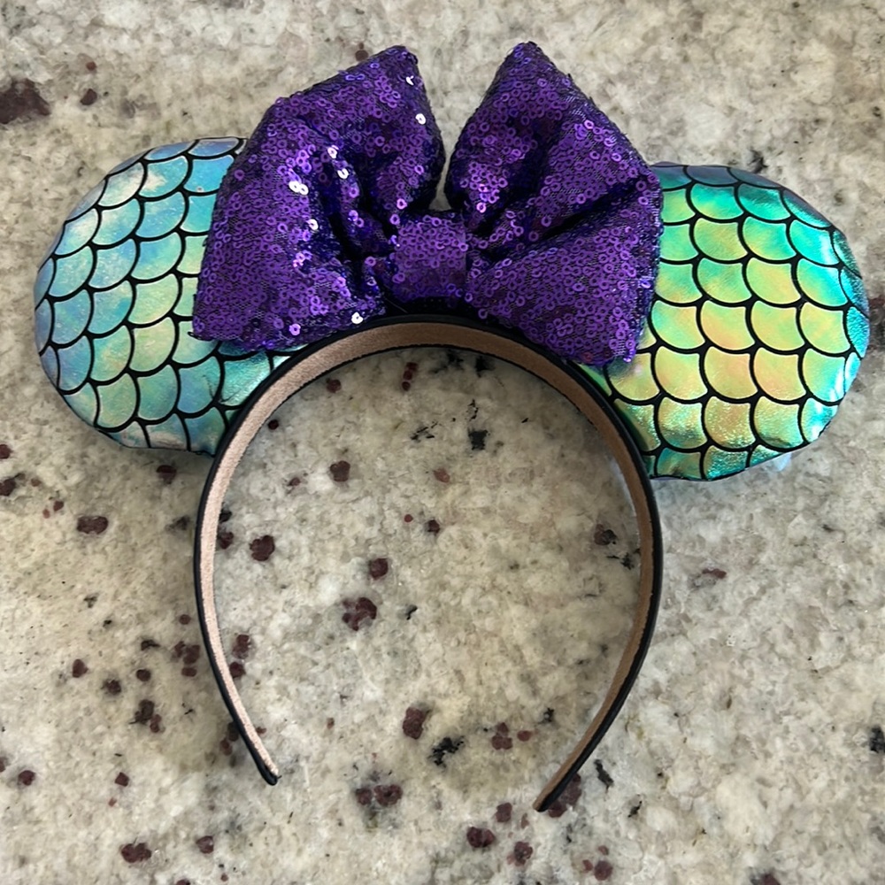 Disney Minnie Ears Mermaid Ursula headband